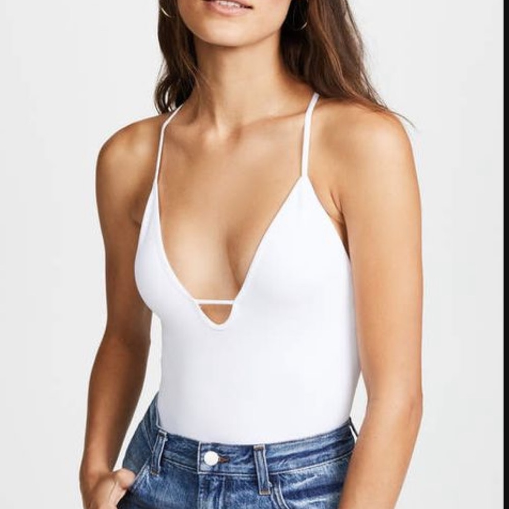 White Move Along Free People bodysuit, size S